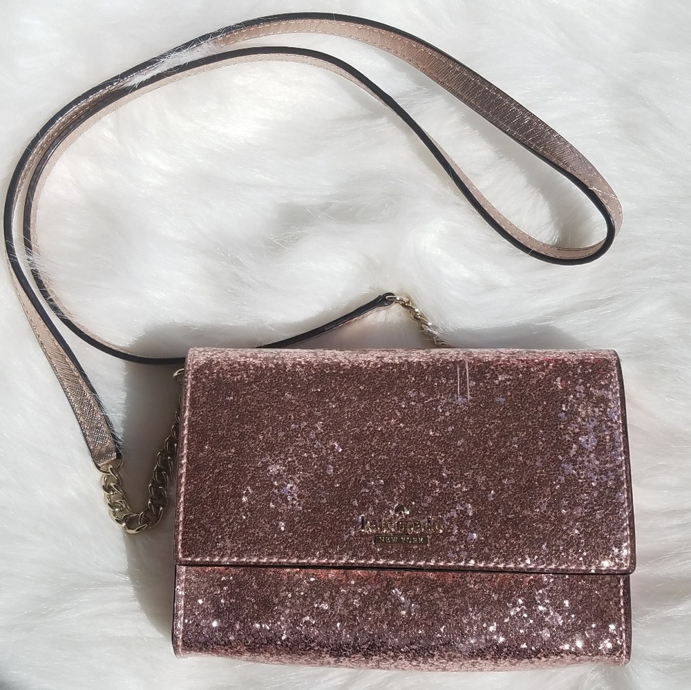 Kate Spade cami glitter bug rose crossbody